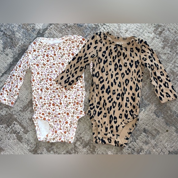 Carter's Other - Carters Leopard and Floral Print Kids Long Sleeve One Pieces size 9 months